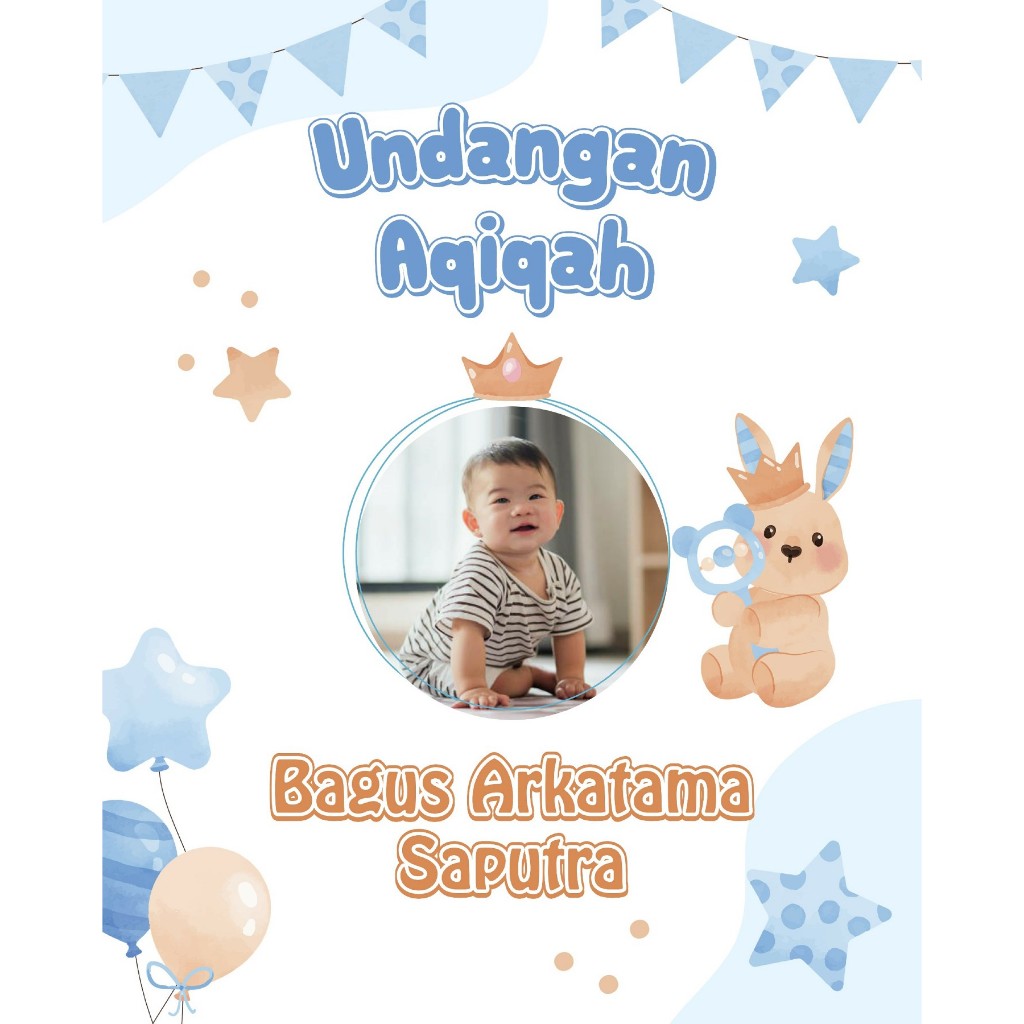 UNDANGAN AQIQAH / UNDANGAN TASYAKURAN AQIQAH / UNDANGAN DIGITAL TASMIYAH AQIQAH 12
