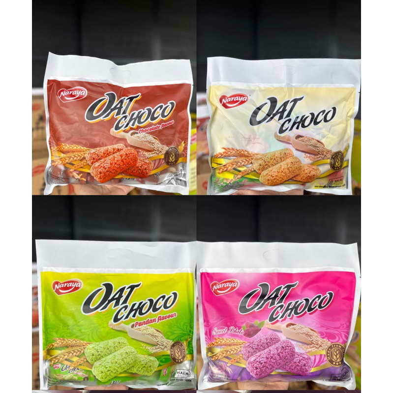 

Oat Choco Naraya 400 gr Chocolate, Vanilla, Pandan, Sweet Potato Flavour
