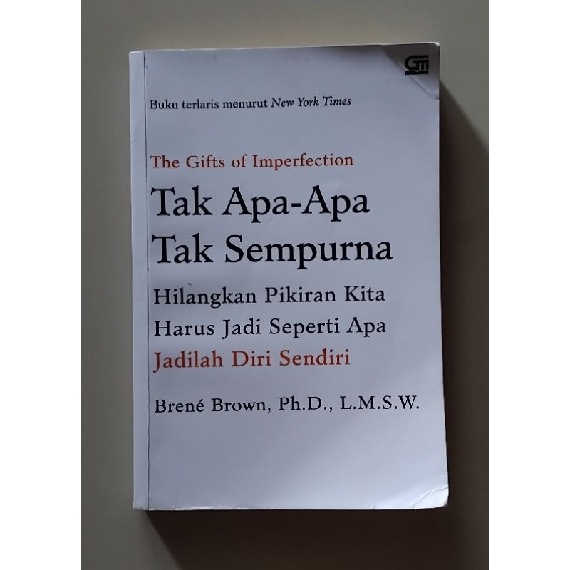 Tak Apa-Apa Tak Sempurna Jadilah Diri Sendiri Brene Brown (Preloved)