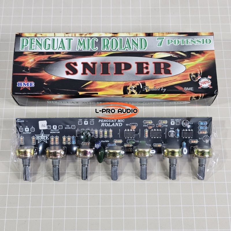 Kit penguat mic mixer 7 potensio ROLAND Sniper
