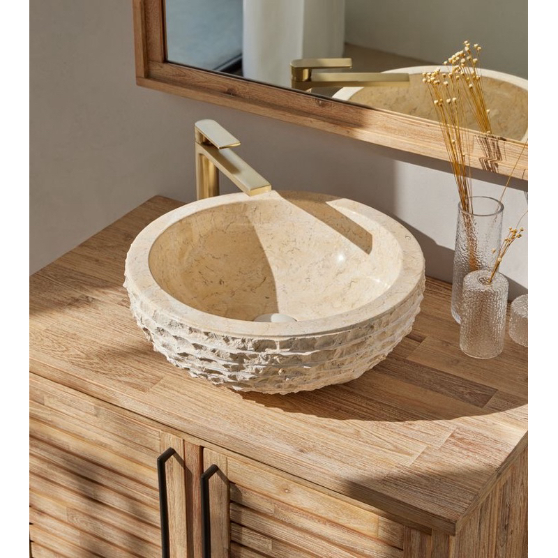 Washtafel batu marmer motif marmo | Wastafel cuci tangan | Wastafel batu alam aesthetic