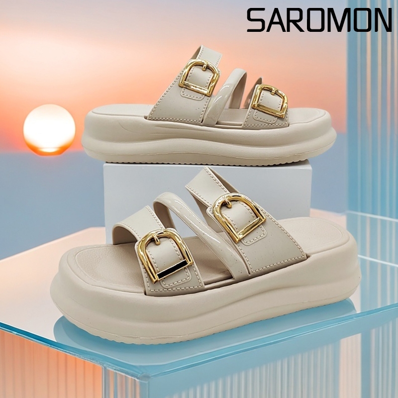 SAROMON(Surabaya) Sandal Wanita Kekinian Sandal Fuji Wanita Wedges Korea Sandal Jelly Wanita Tinggi