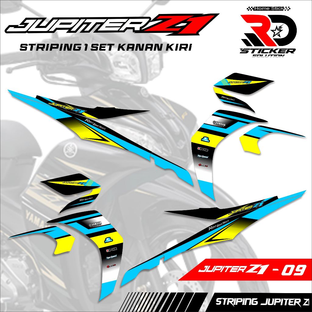 STRIPING DOFF KASAR STICKER MOTOR JUPITER Z1 STRIPING KEREN MOTOR JUPITER Z1