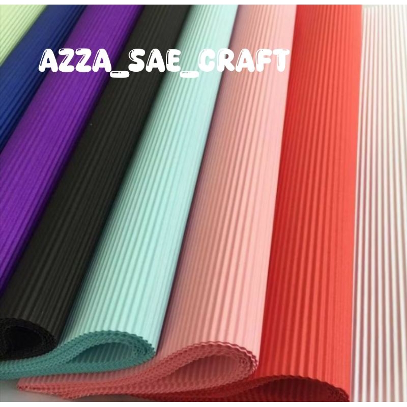 

FREE PACKING Cellophane Corrugated Paper Kertas Buket Motif Garis Koran Kertas Buket Bunga Ecer Flower Wrapping