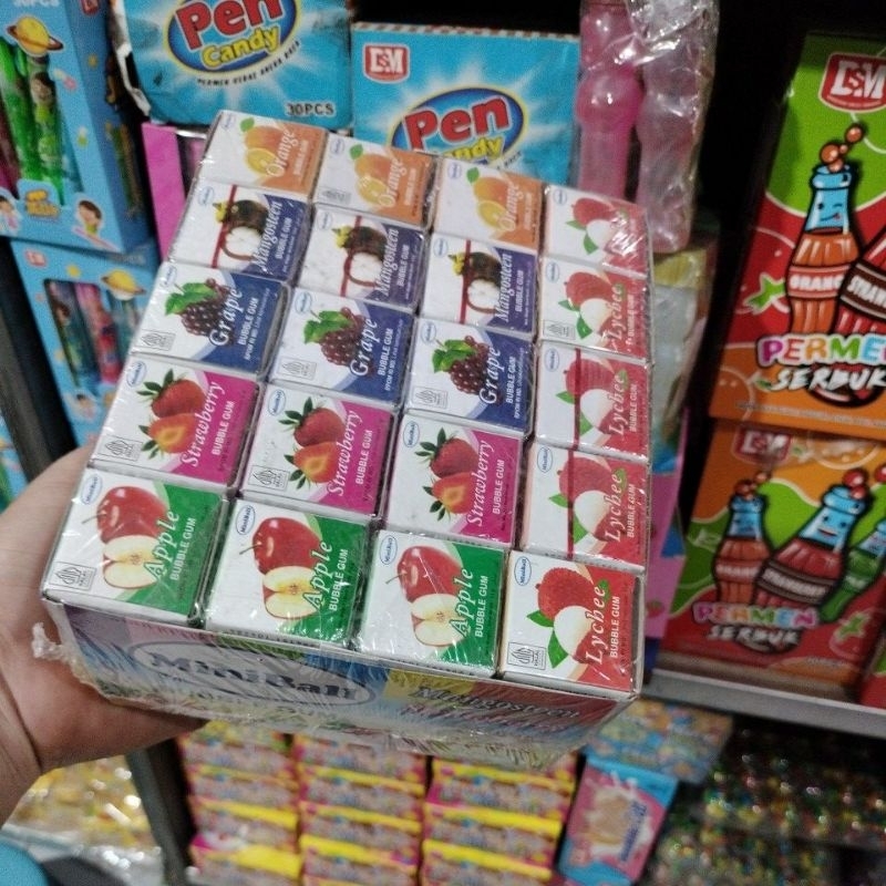 

MINI BALL/BUBBLE GUM PERMEN JADUL harga 1 box isi 100 pcs