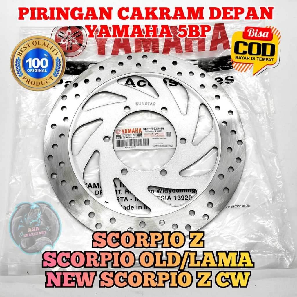 Cakram Depan 5BP Motor Yamaha Scorpio Z , Scorpio Old/Lama , New Scorpio Z CW CAKRAM REM DISK DISC P