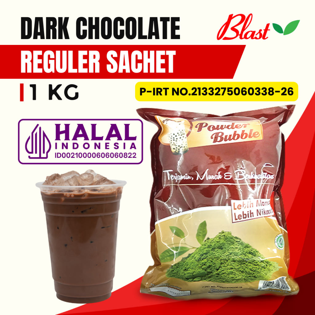 

Bubuk DARK COKLAT 1 KG - Bubuk Minuman Dark Chocolate - MIX Creamer + Gula