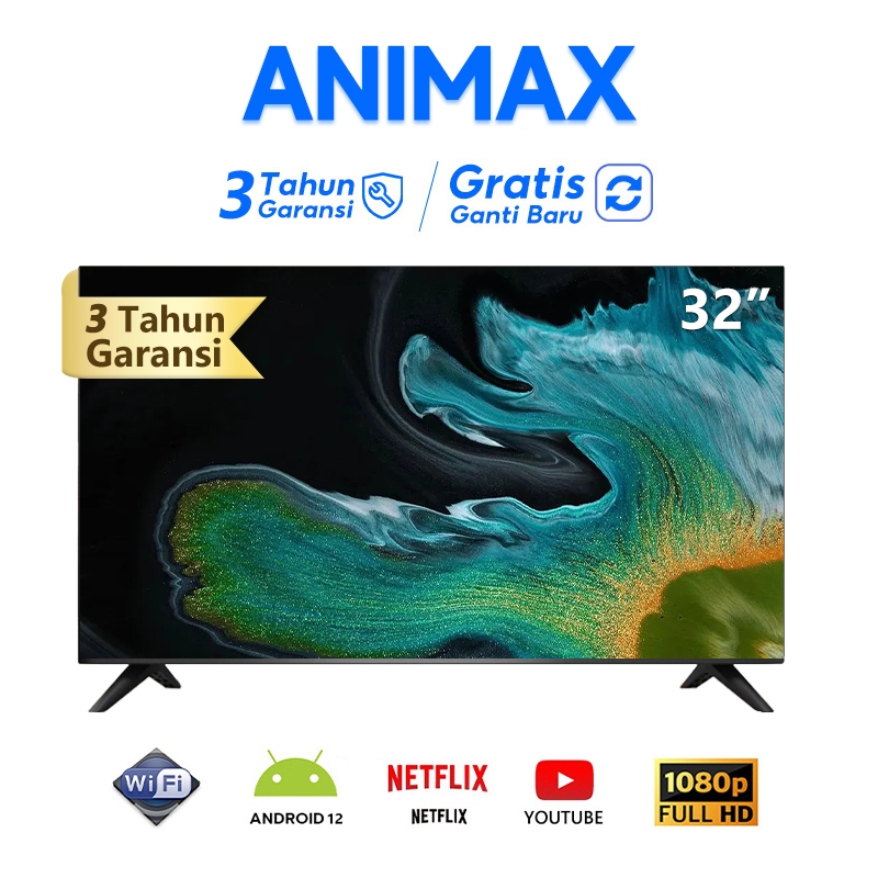 【Subsidi Angkutan】Animax TV Digital LED Smart TV 32 Inch TV Android 32 Inch FHD 1080P WIFI/HDMI/USB 
