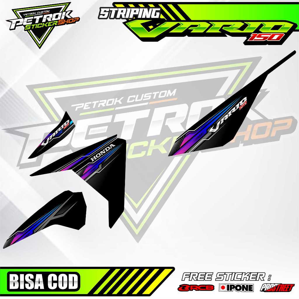 STRIPING VARIASI HONDA VARIO 150 LED OLD / STICKER LIST VARIASI MOTOR VARIO 150 LED OLD