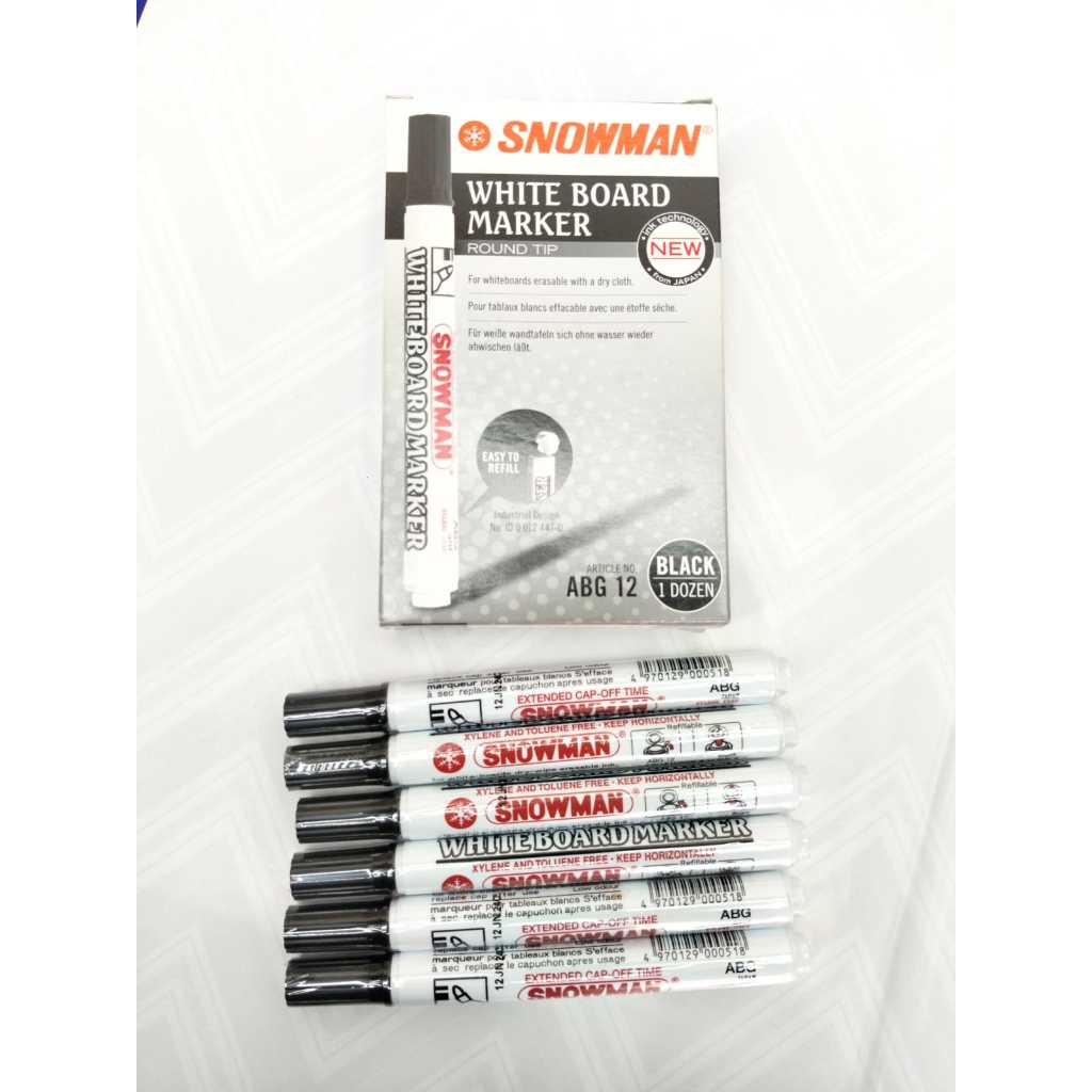 

SNOWMAN WHITE BOARD MARKER ABG-12 / SPIDOL PAPAN TULIS