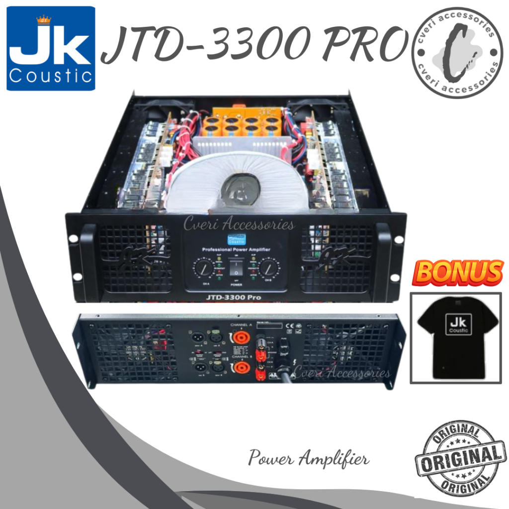 JK Coustic JTD-3300 Pro Professional Power Amplifier Original JK Coustic JTD3300 Pro