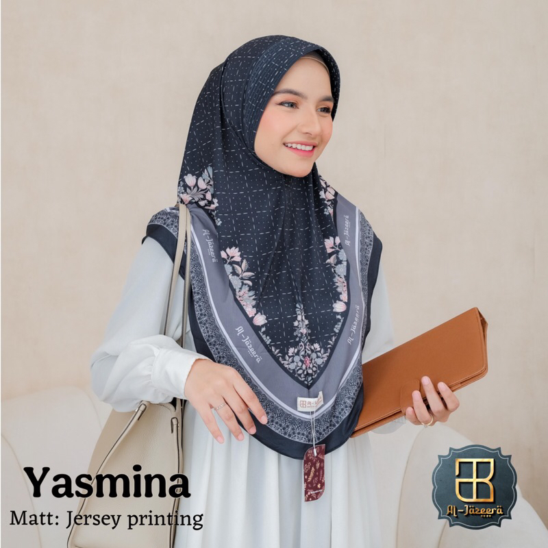 Hijab Bergo Motif Jilbab Instan Motif YASMINA Terbaru Jarsey Premium Kerudung Al JAZEERA hijab