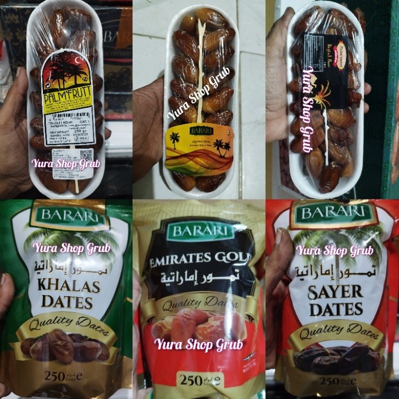 

Kurma Barari Sayer Khalas Zahdi Kurma Tunis Palm Sweet Palm Fruit 250gr Original Exp Terbaru Deglet Nour Natural