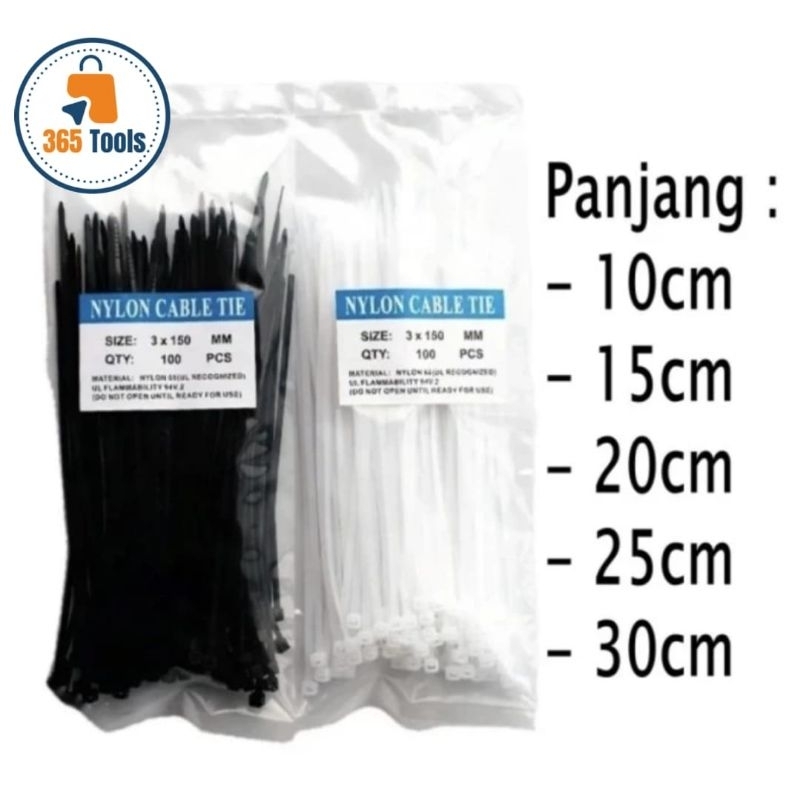 

Kabel Ties / Kabel Tis / Cable Ties 10 cm HITAM (Harga Perbungkus ± 100 pcs)