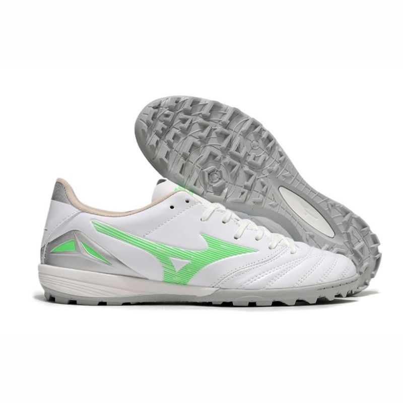 Sepatu Futsal Mizuno Morelia Neo 4 Pro Leather White Green TF ( TURF )