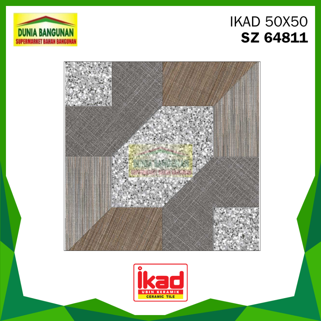 Keramik 50x50 Lantai IKAD 64811 Keramik Matt/Keset / Keramik Lantai Teras/ Keramik Dapur / Keramik L