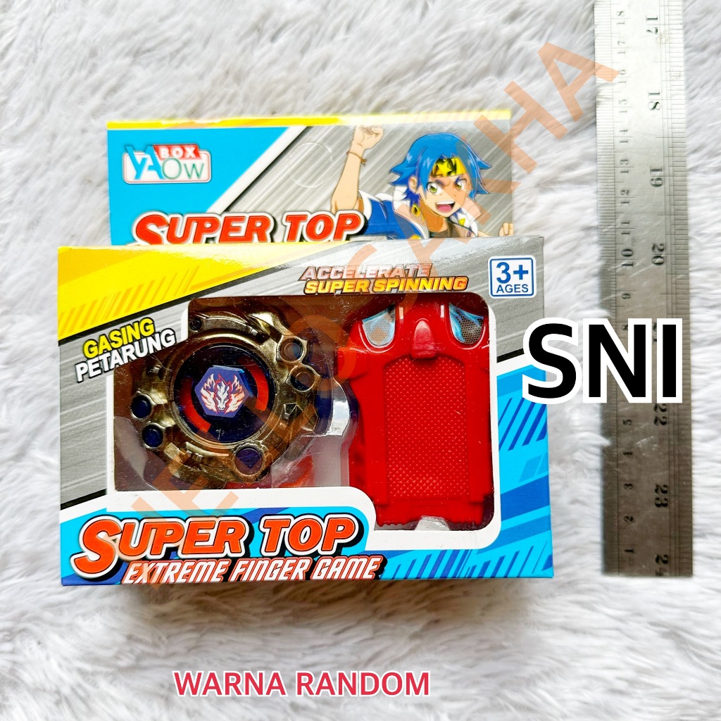 MAINAN SUPER TOP EXTREME FINGER GAME GANGSING GANGSINGAN GASING BEYBLADE BEY BLADE ADA LAMPU LIGHT Y