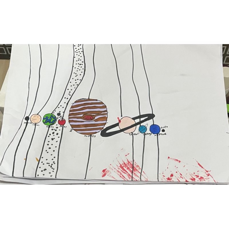 

lukisan planet, perobekan sejarah belanda,anak sahur