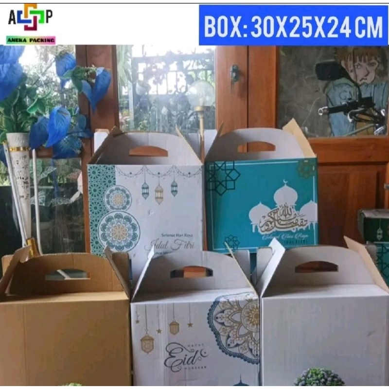 Box Jinjing 30x25x24cm / Parcel/ Lebaran/Kardus/Hampers/idul Fitri