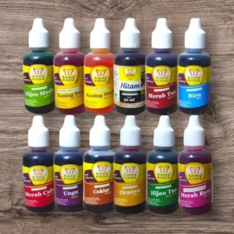 

Pewarna makanan koepoe koepoe 30ml aneka warna