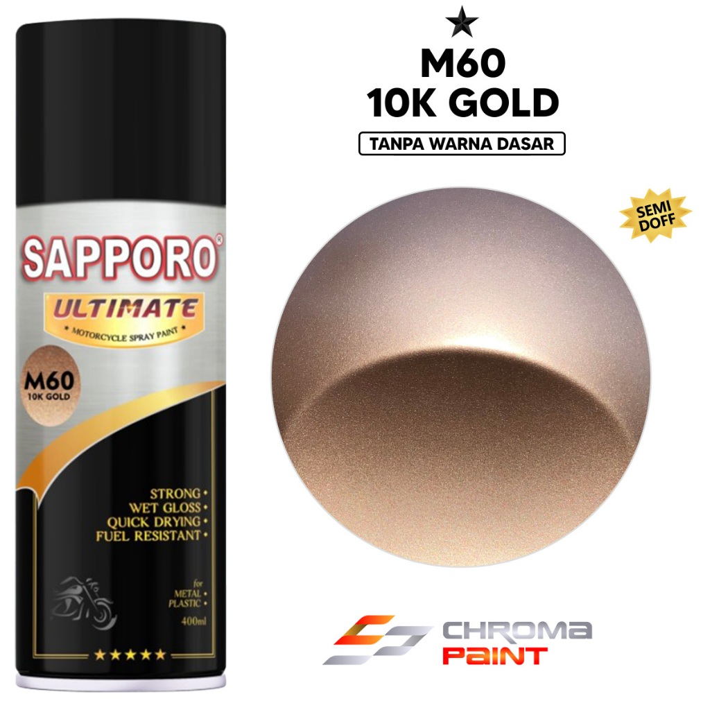 Ultimate M60 10K Gold – Pilox Emas Semi Doff 400ml