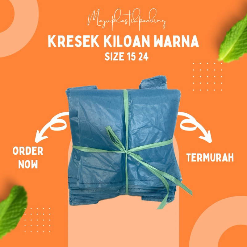 [Berat 1 Kg] Kresek Warna Warni Kiloan Ukuran 15 24 Grosir