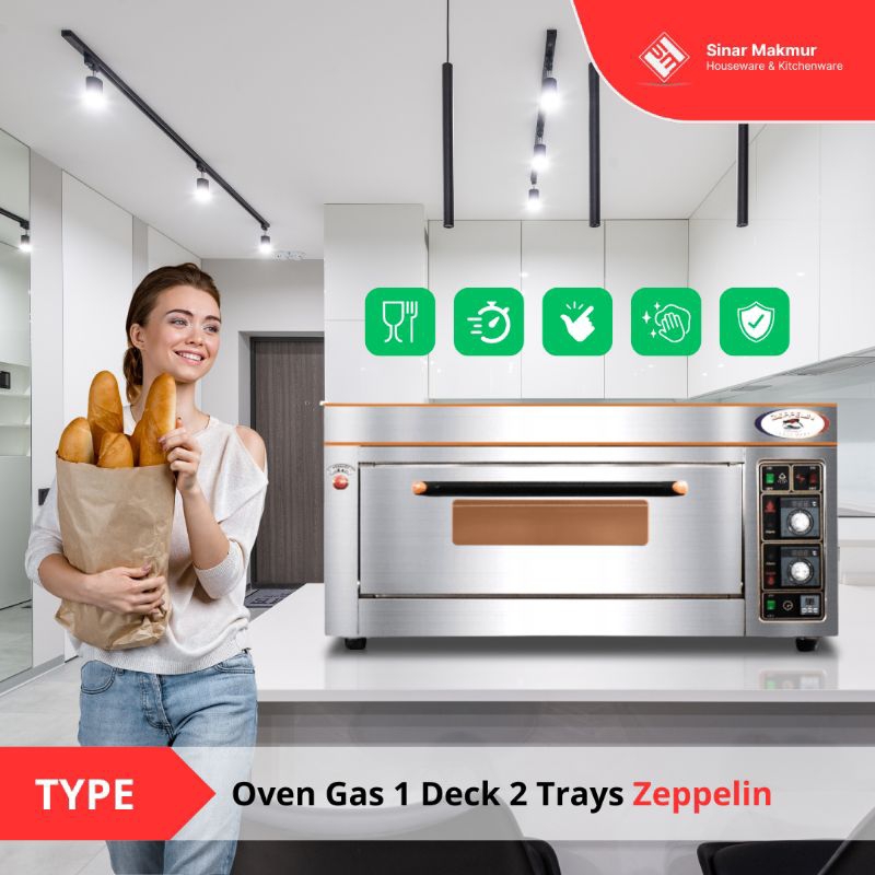 Oven Roti | Oven Deck | Oven Gas 1 Deck 2 Trays Zeppelin