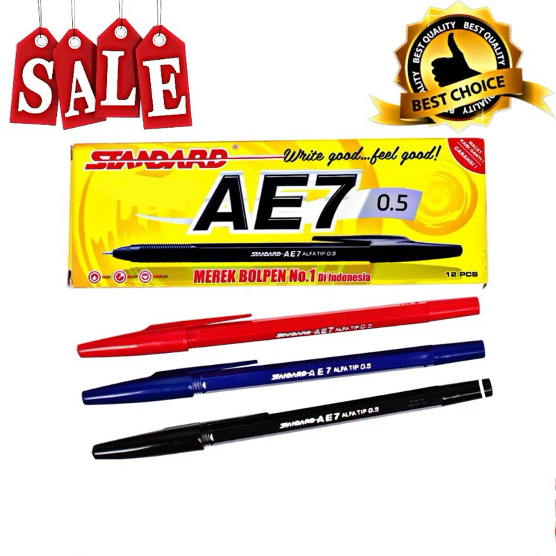 

1PCS STANDARD PULPEN AE7 HITAM BIRU MERAH