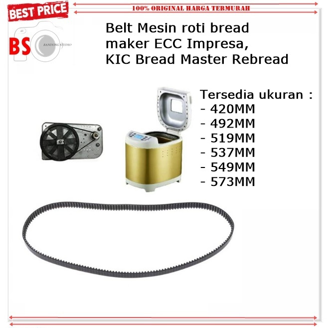 Belt Mesin roti bread maker ECC Impresa, KIC Bread Master Rebread