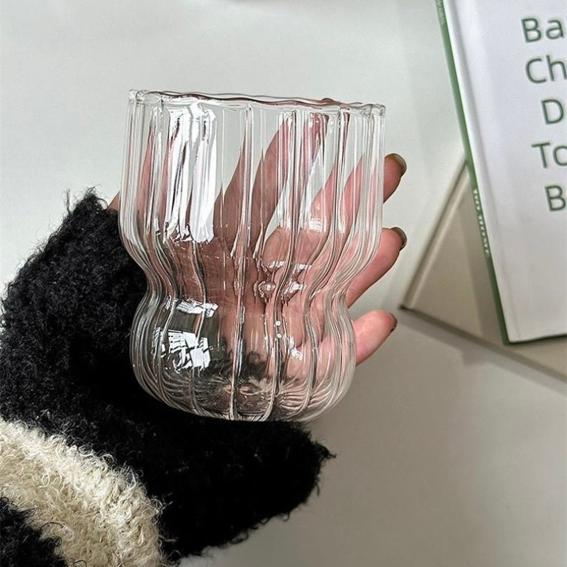 [BARKAN] ROXIE Crystal Glass / Fluted Glass / Gelas Kaca Motif Aestetik Cafe