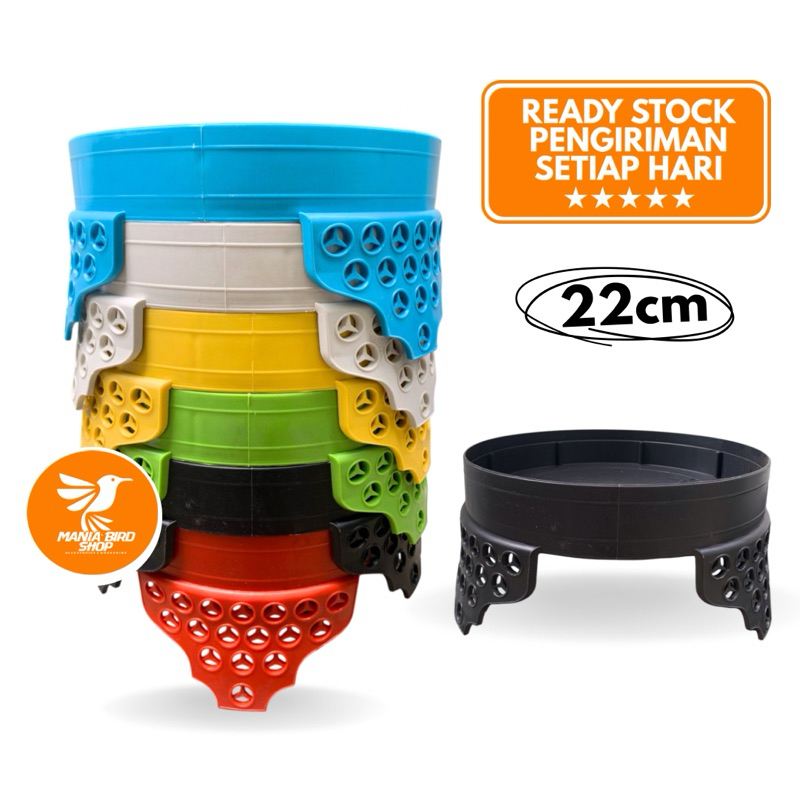 TEBOK PLECI MERCY SANGKAR HELOPED DIAMETER 23 CM BAHAN PLASTIK TEBAL MOTIF MERSI KANDANG BULAT BESI