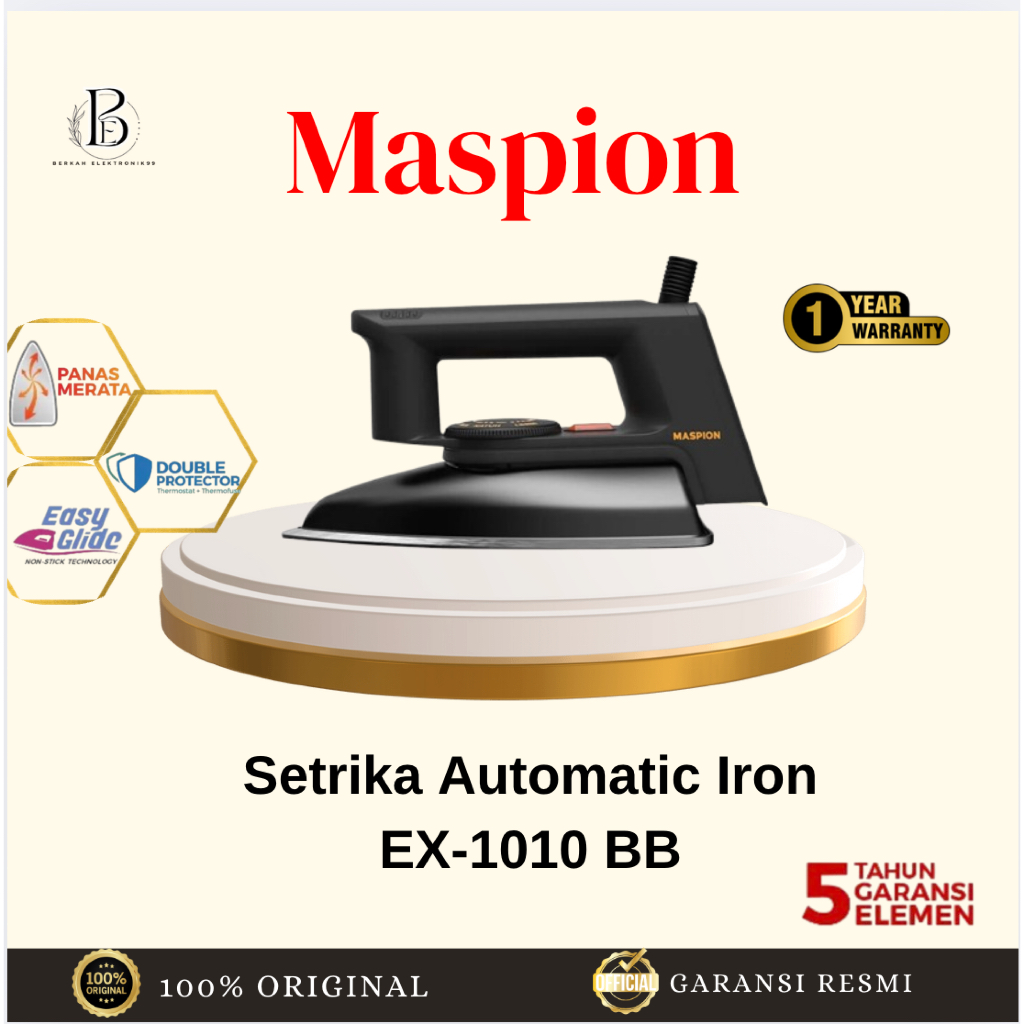 MASPION SETRIKA EX 1010BB SETRIKA LISTRIK/ EX1010BB/ EX 1010 BB /EX-1010BB/SETRIKA TRAVEL/SETRIKA EX