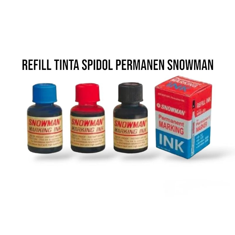 

[ 1 PCS ] TINTA REFILL ISI ULANG SPIDOL SNOWMAN PERMANENT (MIG-20)