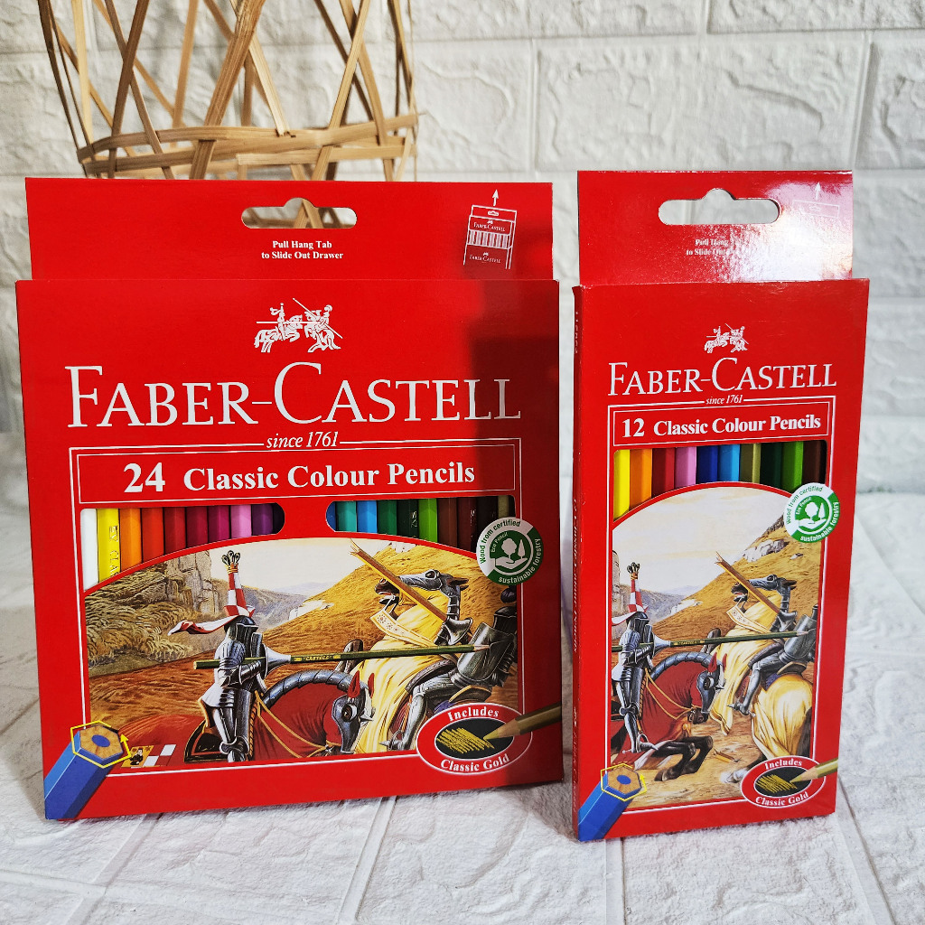 

PENSCIL PENSIL WARNA CLASSIC FABER CASTELL 12 DAN 24 WARNA CLASSIC PENCIL