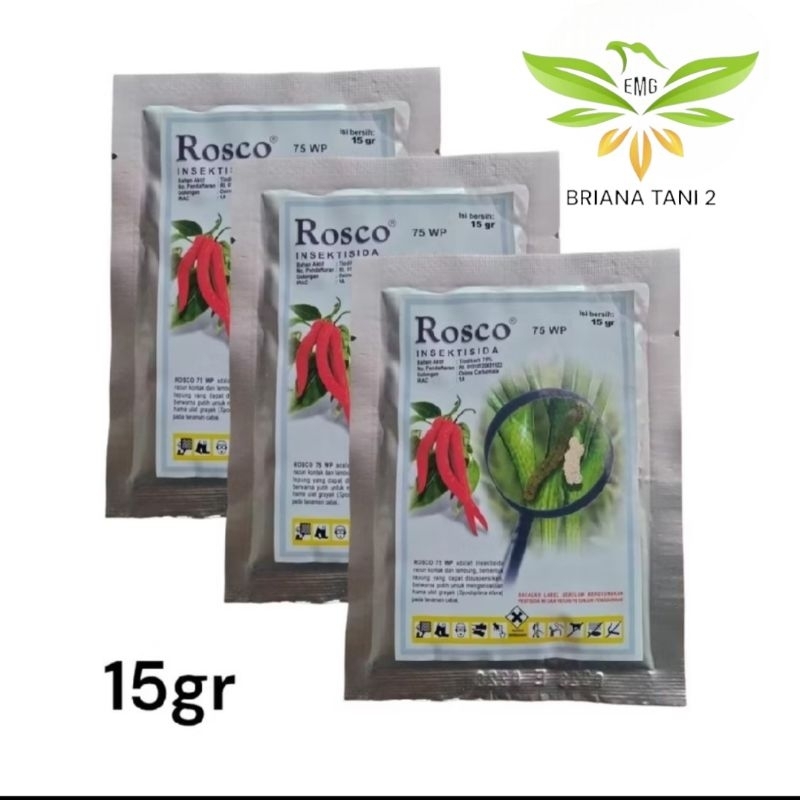 ROSCO 75 wp 15 Gram Insektisida Tiodicarb 75% Racun Ulat Agrochemica Larvin