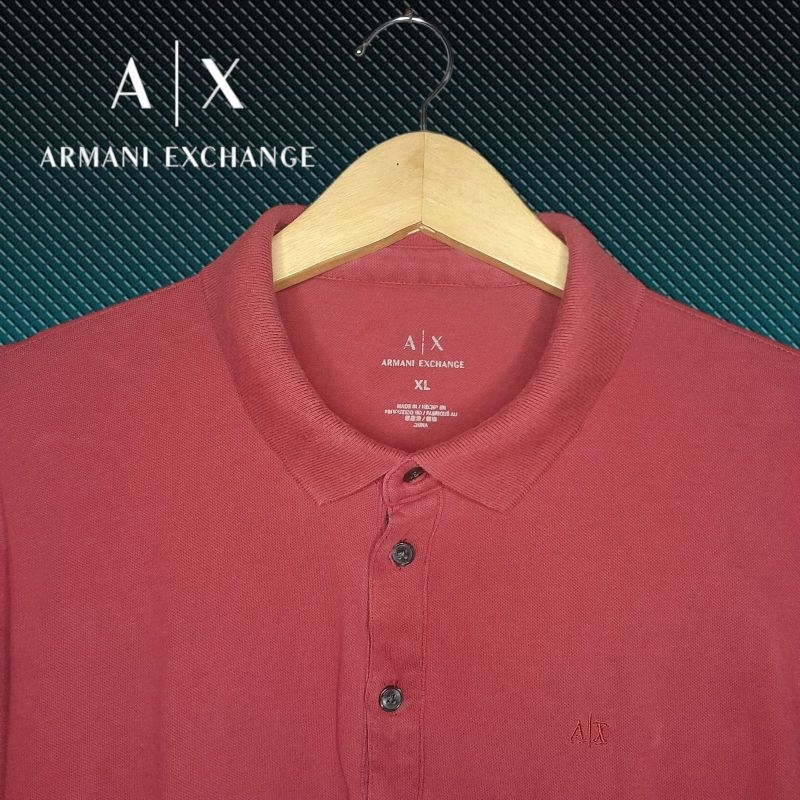 ARMANI EXCHANGE KAOS KERAH PRIA,ATASAN PRIA BERKERAH