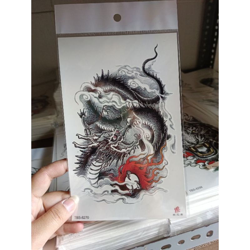 COD | TATO TEMPORER BEST SELLER NAGA MERAH TBS 8270 TAHAN AIR