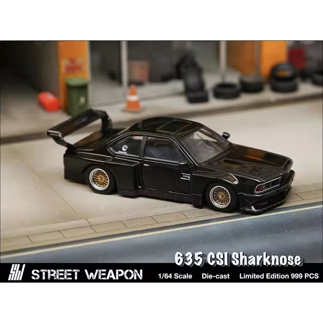 Street Weapon Warrior BMW E24 635 CSI Sharknose wide body BLACK