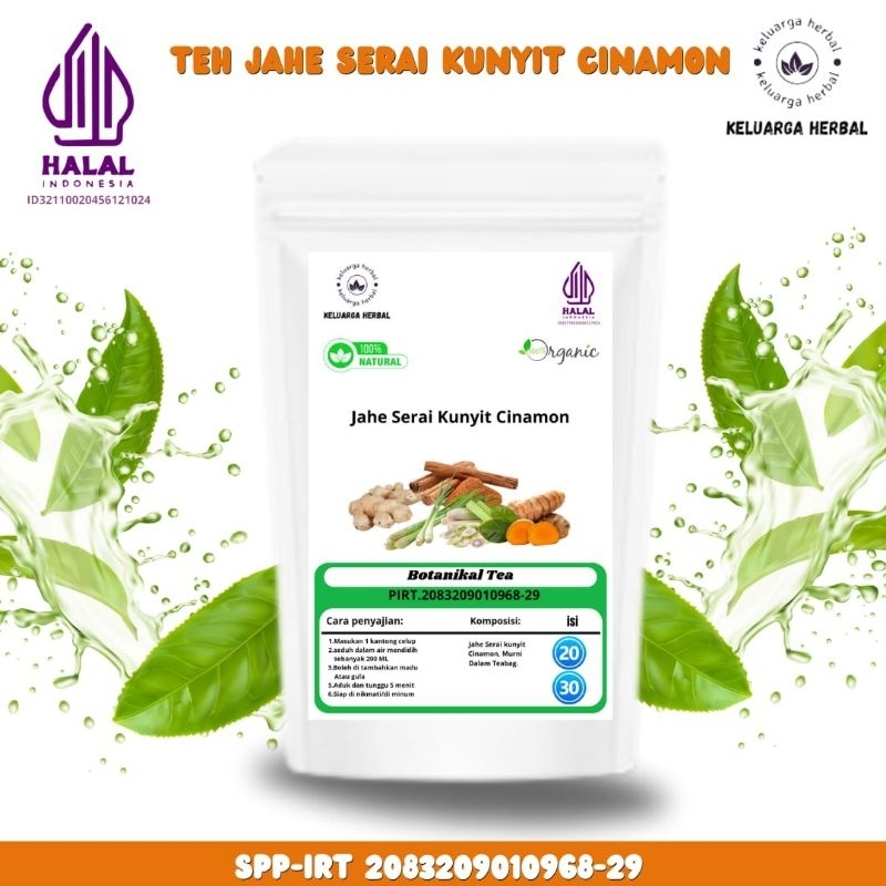 

KELUARGA HERBAL: TEH SERAI JAHE KUNYIT KAYU MANIS ISI 30 DAN 20 TEABAG TI AND TISANE