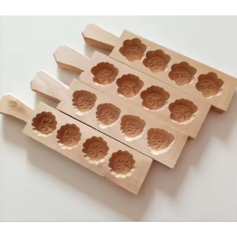 cetakan kue ketok/cetakan kue ku kayu