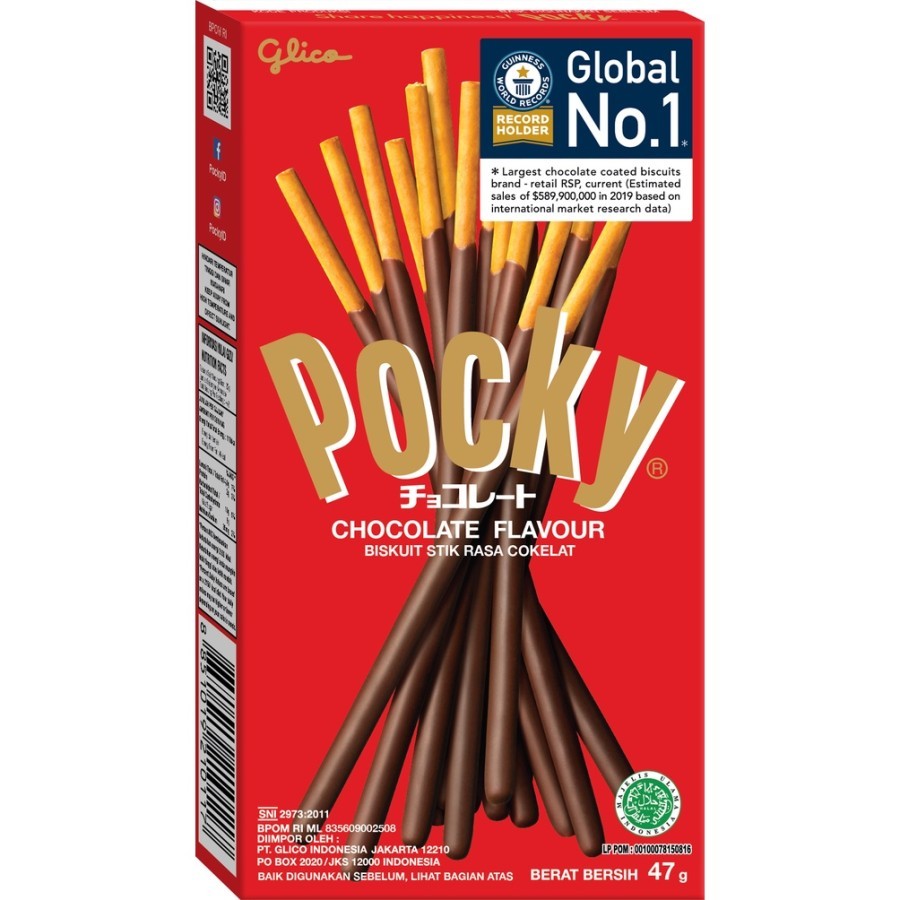 

Glico Pocky Chocolate Stick 47gr snack biskuit stick balut coklat pocky