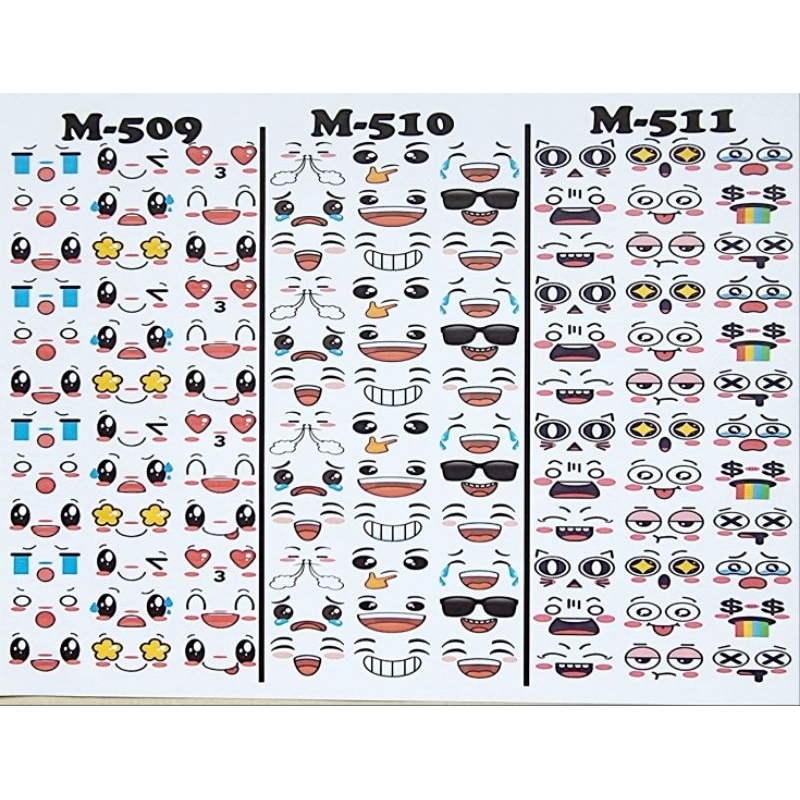 

edible stamp / edible picture / stiker makanan / stiker nasi / stiker minuman / emoji / face 9