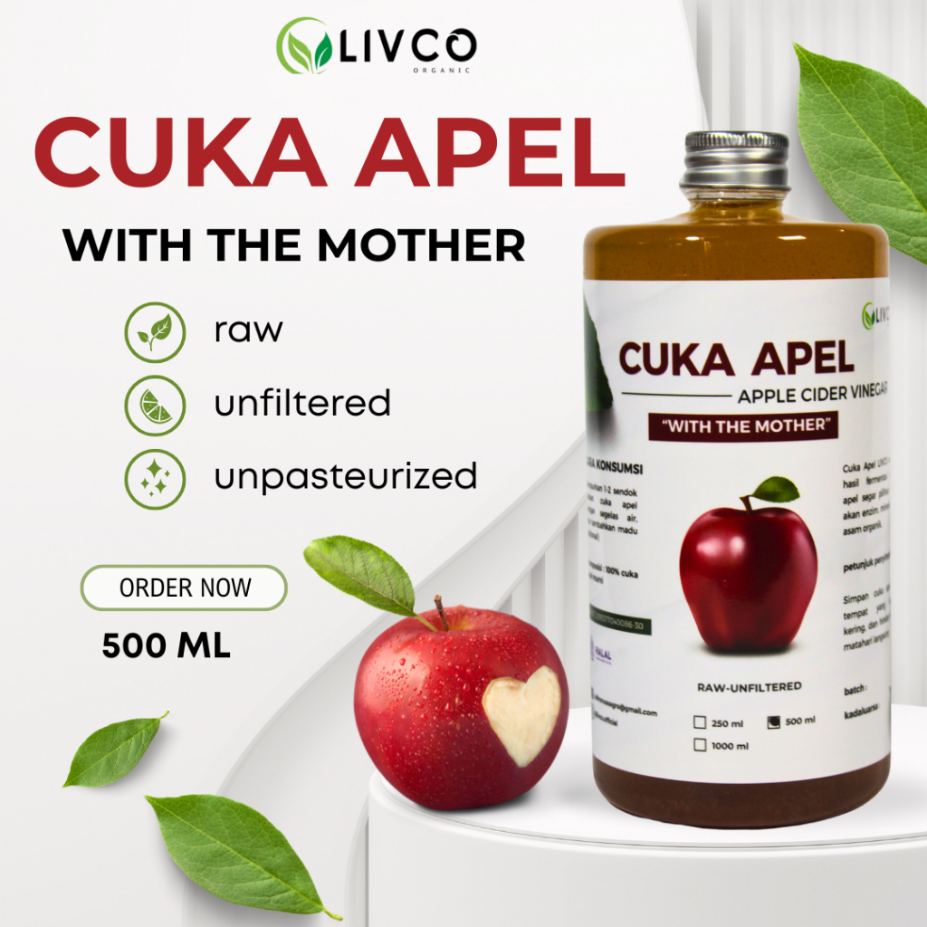 

Livco Cuka Apel/apple cider vinegar/with mother/ 500ml