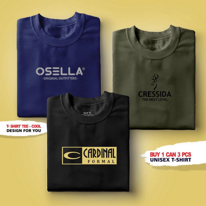 Buy 1 Get 3 Pcs | Kaos Printing | Kaos Polos Pria | Kaos Formal | Kaos Creesda | Kaos Osella | T Shi