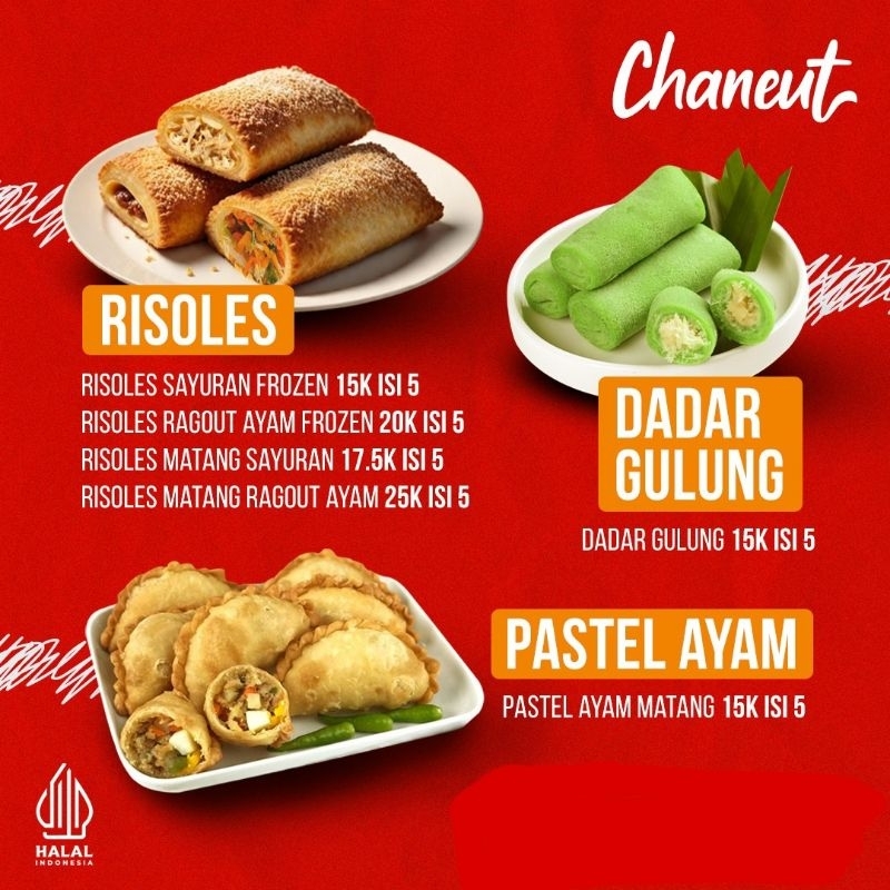 

Risol, Ragout, Pastel, dan Dadar Gulung