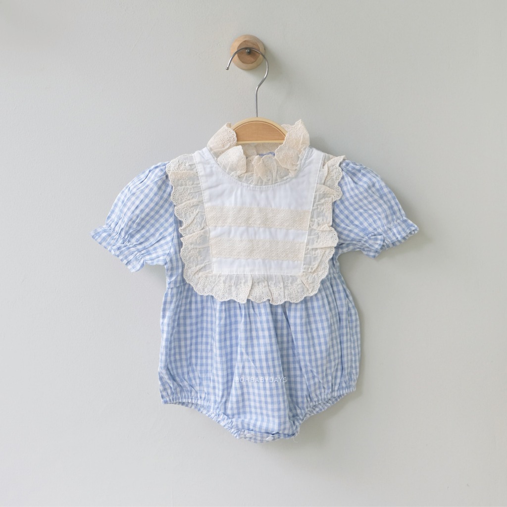 OHBABYDAYS | Jumper Romper Bayi | Gingham Lace Romper