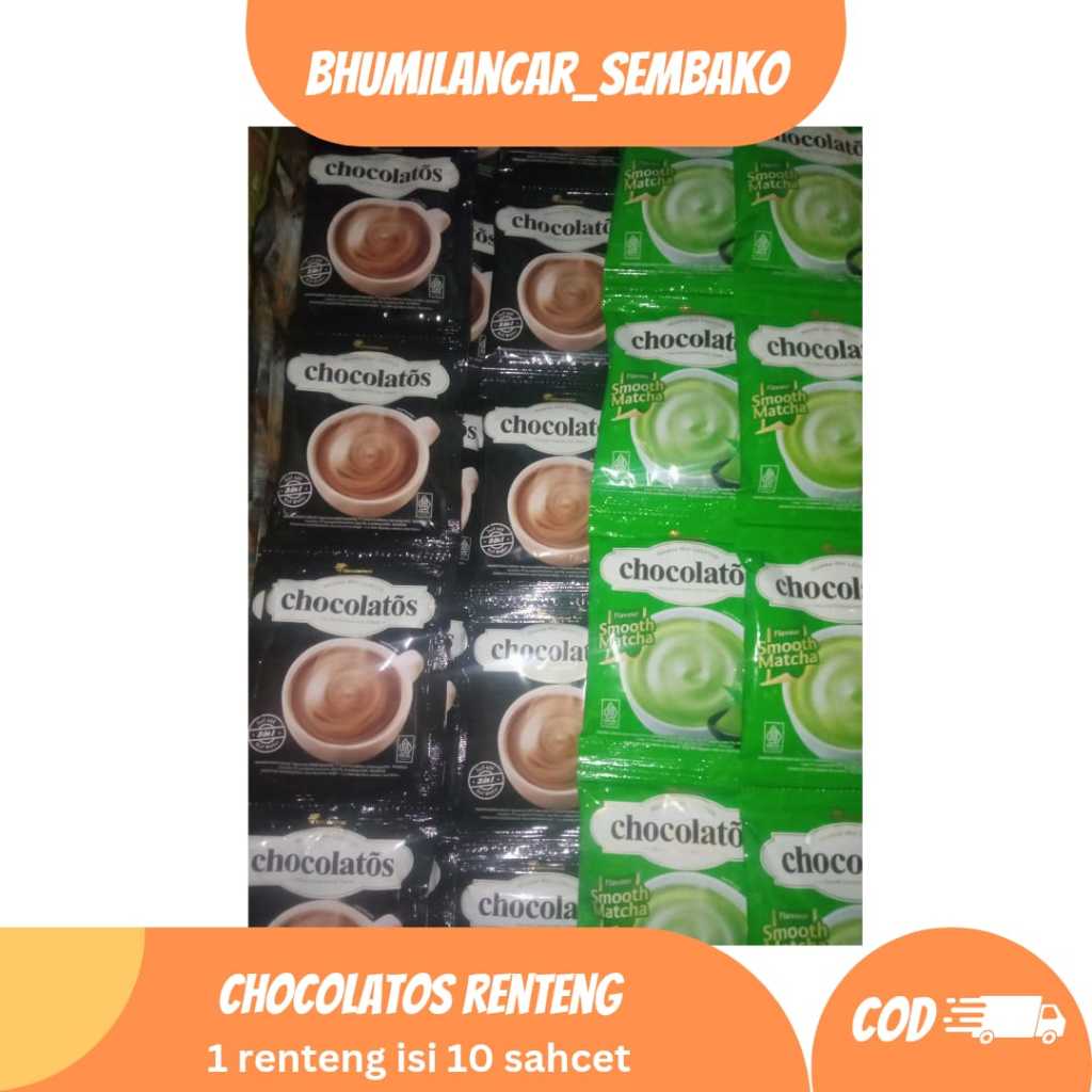 

Chocolatos 1 renteng coklat macha