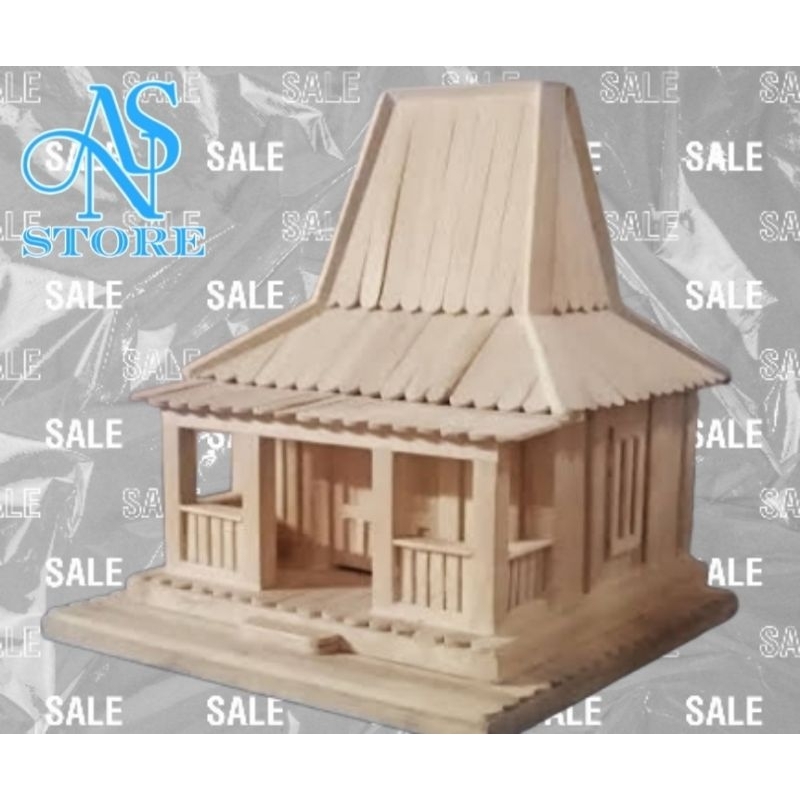 prakarya rumah adat joglo dari stik eskrim