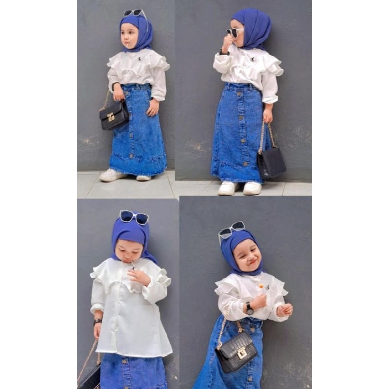KODE K75F kemeja anak perempuan atasan blouse outfit ootd rose