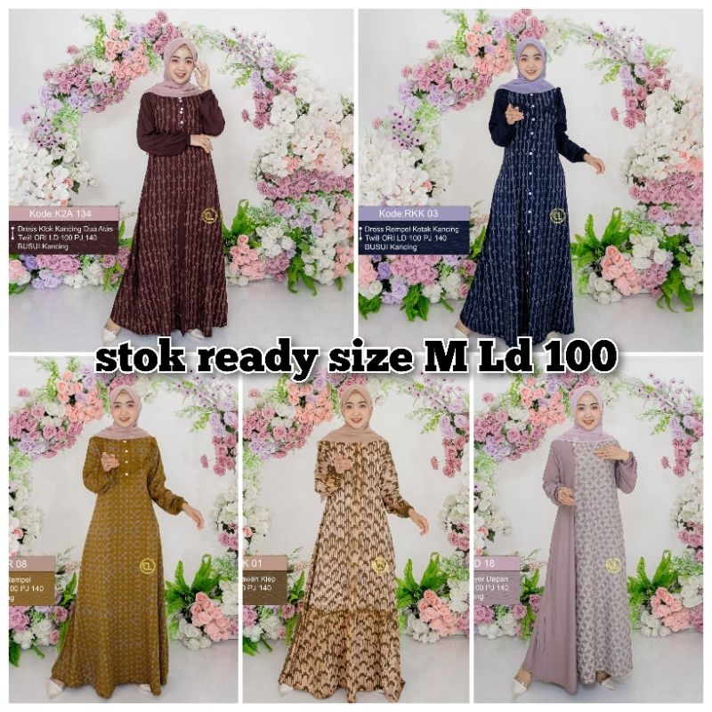 READY gamis twill ori batik Elzhaf size M